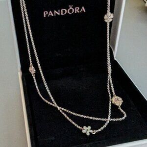 Pandora Poetic Blooms Necklace – 24" | Like New w/ Box